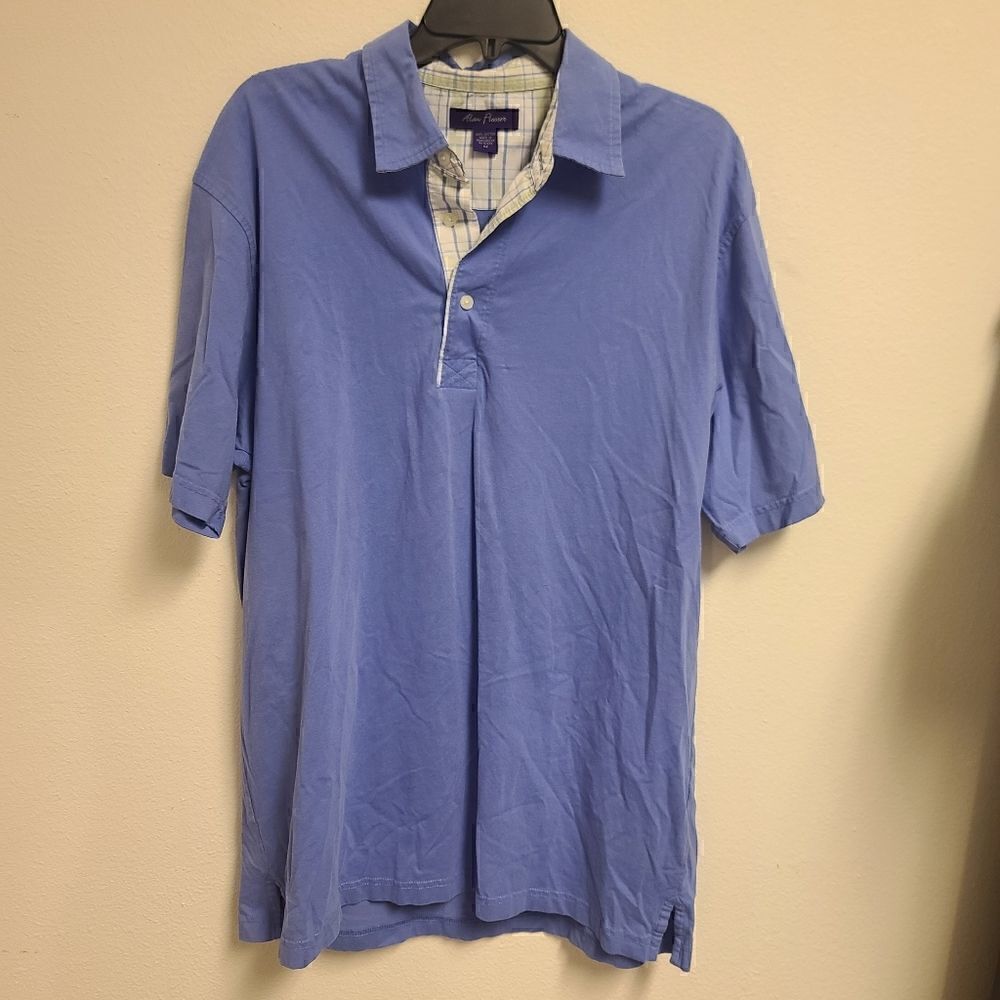Alan Flusser Blue Polo Shirt Medium - Like New